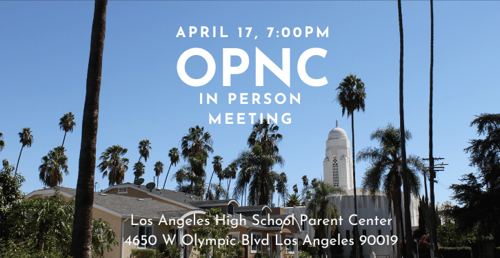 OPNC Meeting April 17