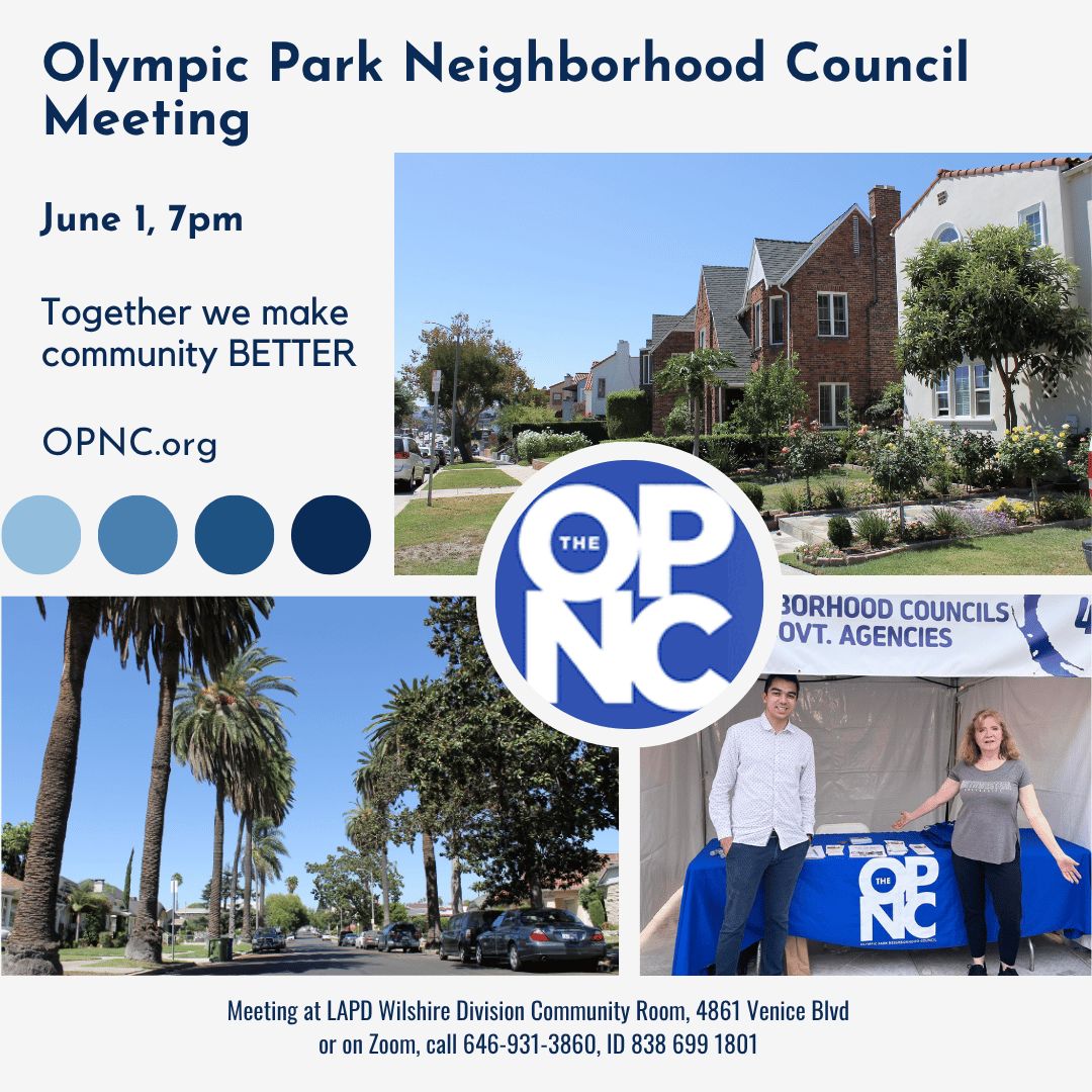 meeting invite with 3 pictures of The community and two board members at an event.