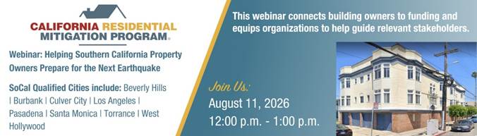 Earthquake retrofit webinar