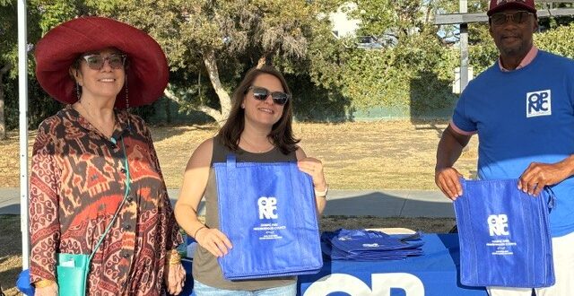 3 board members at National Night Out